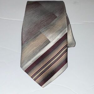 EUC MENS DRESS TIE WITH STRIPES ORIGINALS ALEX HANDMADE